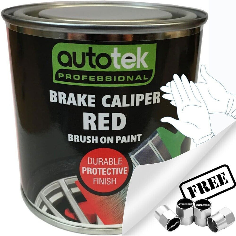 Autotek Brake Caliper Red Brush On Paint 250ml Tin