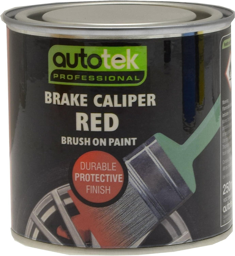 AUTOTEK Brake Caliper RED Brush On Paint Professional 250ml Tin + G+C✅