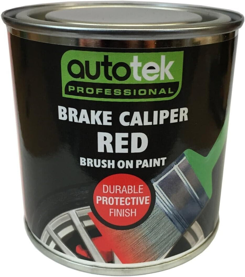 AUTOTEK Brake Caliper RED Brush On Paint Professional 250ml Tin + G+C✅