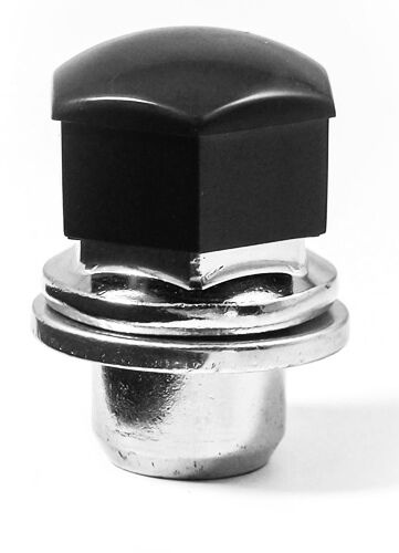 19mm Hex Black Plastic Car Alloy Wheels Wheel Nut / Bolt Head 20 Caps Covers Set
