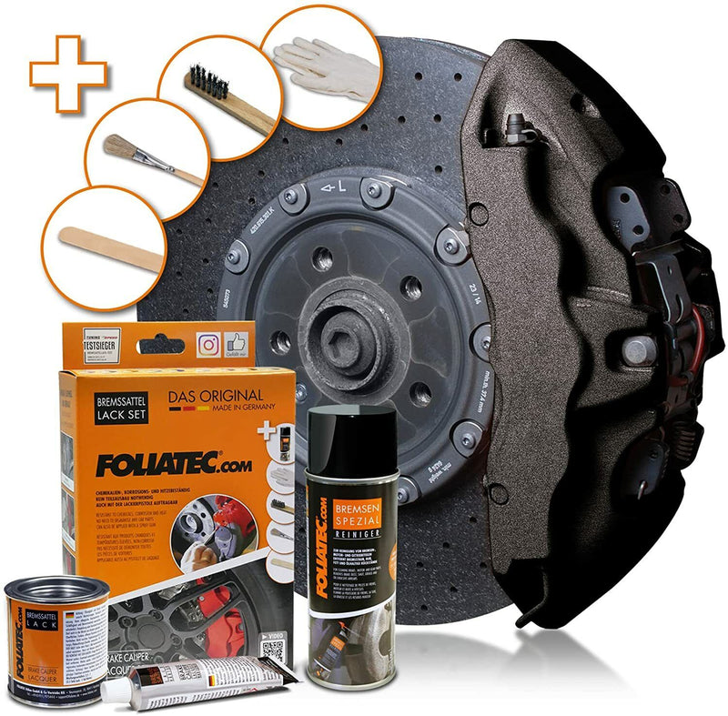 Foliatec Carbon 2170 Car Bike Engine Brake Caliper High Temperature Paint Lacquer Kit +Caps