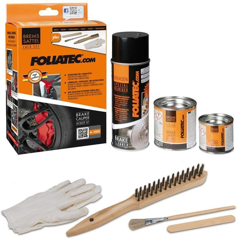 Foliatec Carbon 2170 Car Bike Engine Brake Caliper High Temperature Paint Lacquer Kit +Caps