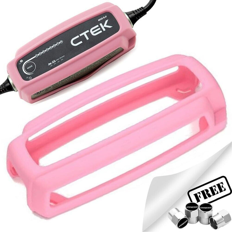 CTEK Pink Silicon Rubber Bumper Protector For MXS 3.6 MXS 3.8 MXS 5.0 Charger +Caps
