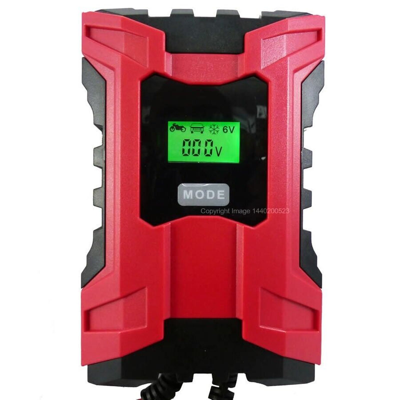 6v / 12v 6A Car Van Bike 7 Stage Intelligent Automatic Smart Battery Charger +Caps