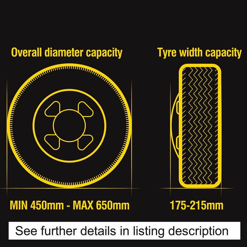 Maypole Car Caravan Van Trailer High Security Heavy Duty 13" - 17" inch Wheel Clamp +Caps