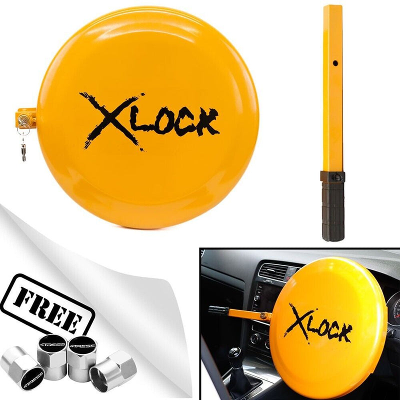 Streetwize Car Anti Theft High Security Full Face Disc Cover Steering Wheel Lock +Caps