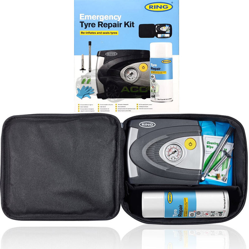 Ring Automotive Rtk3 Ring Car Flat Tyre Emergency Repair Sealant Kit | 12V Air Compressor ...
