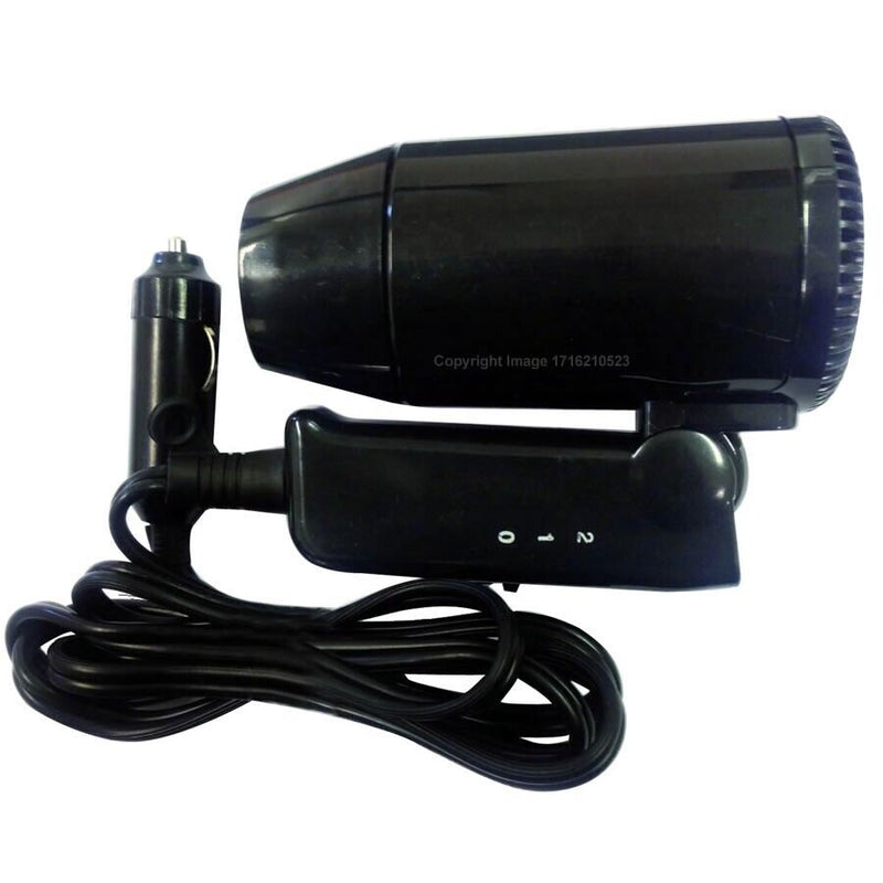 12v In Car Caravan Cigarette Lighter Plug Folding Handle Travel Hair Dryer SWHD +Caps