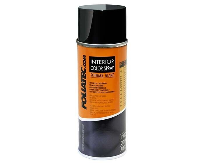 Car Interior Spray Paint Dash Plastic Leather Gloss Black+Primer+Gloss Sealer +Caps