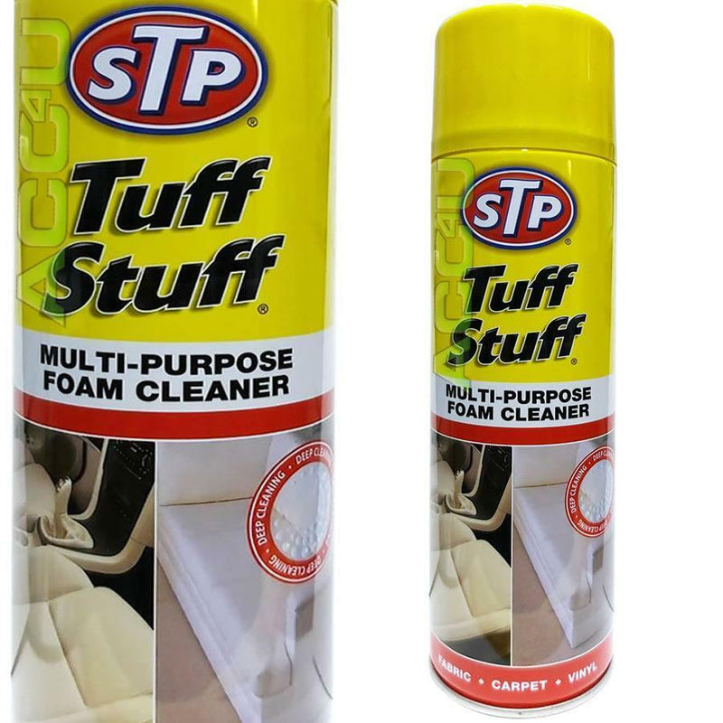 2x Tuff Stuff Car Interior Upholstery Seats Carpet Multi Purpose Foam Cleaner +Caps