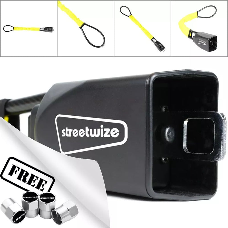 Universal Fit Security Car Steering Wheel Seat Belt Lock Heavy Duty + Caps