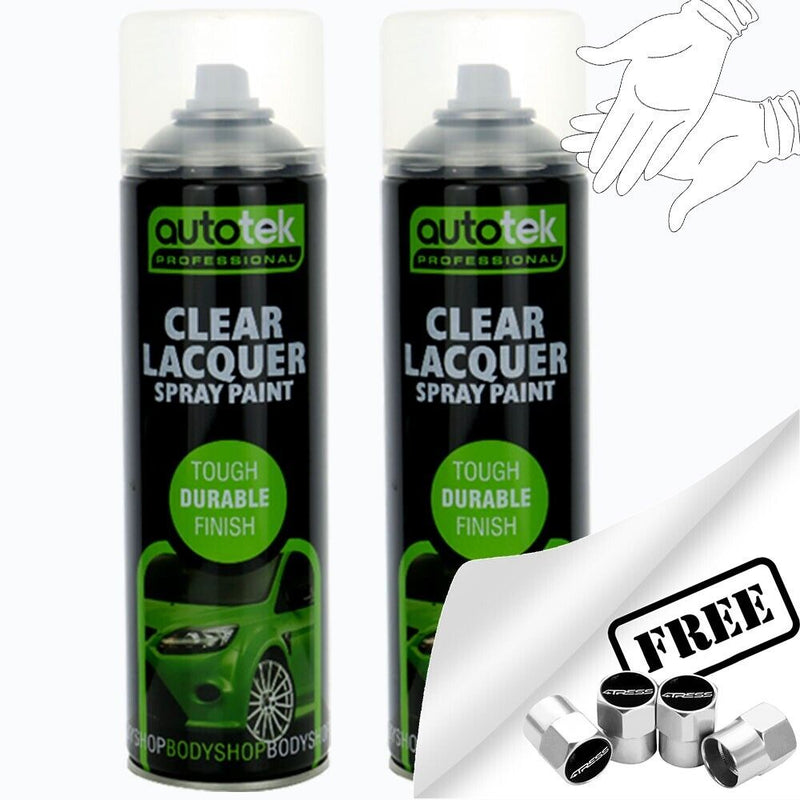 Autotek Clear Lacquer Spray Paint 2 Cans