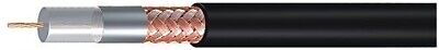 Black RG58 Coaxial Cable 50m Roll Drum 50 Ohm Stranded CB Radio Coaxial Cable +Caps
