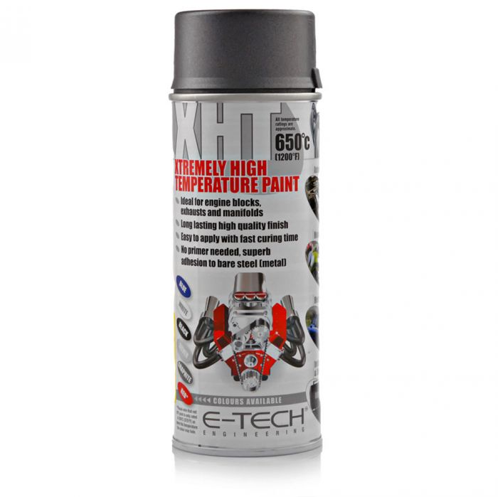 2x GRAPHITE Hi Temperature XHT VHT Spray Paint + 1x Lacquer Engine Block Exhaust +Caps