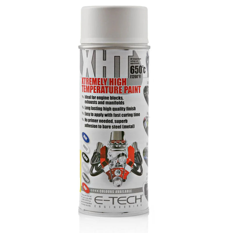 E-Tech WHITE XHT Xtremely High Temperature Car Engine Blocks Exhaust Spray Paint