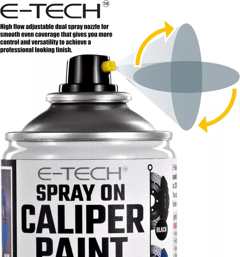 E-Tech Red Brake Caliper Spray Paint Enamel Coating Aerosol Can 400mL