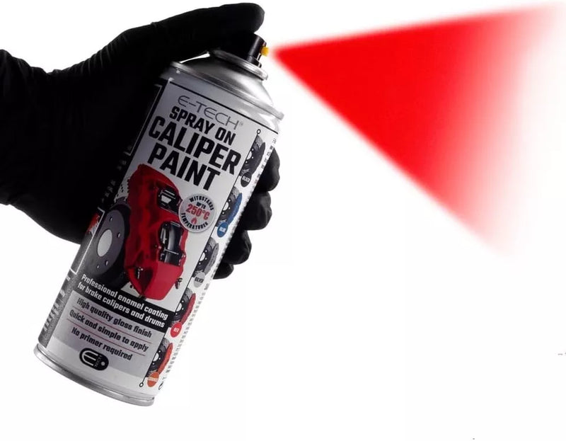 E-Tech Red Brake Caliper Spray Paint Enamel Coating Aerosol Can 400mL
