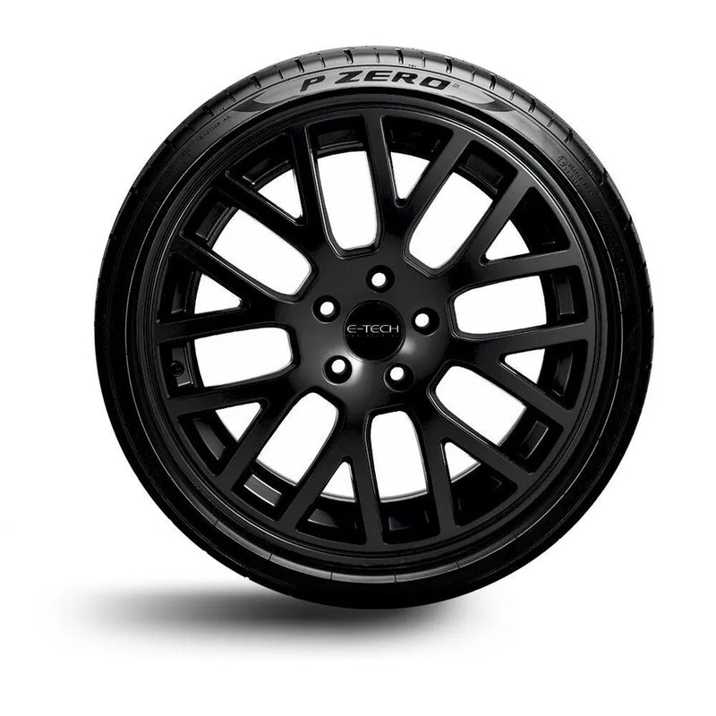 E-Tech BLACK Alloy Wheel Spray Paint + Repair Filler Putty Refurbishment + Caps