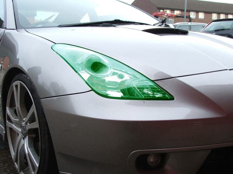 2x E-Tech  Green Lens Tint Spray Cans For Car Glass Plastic Light Lamp 150ml +Caps