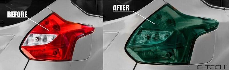 2x E-Tech  Green Lens Tint Spray Cans For Car Glass Plastic Light Lamp 150ml +Caps