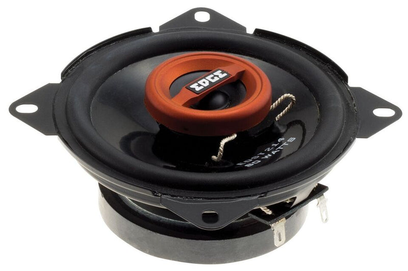 Edge Audio EDST214-E6 4" 100mm 10cm 160w 2-Way Car Door Dash Coaxial Speakers Set +Caps