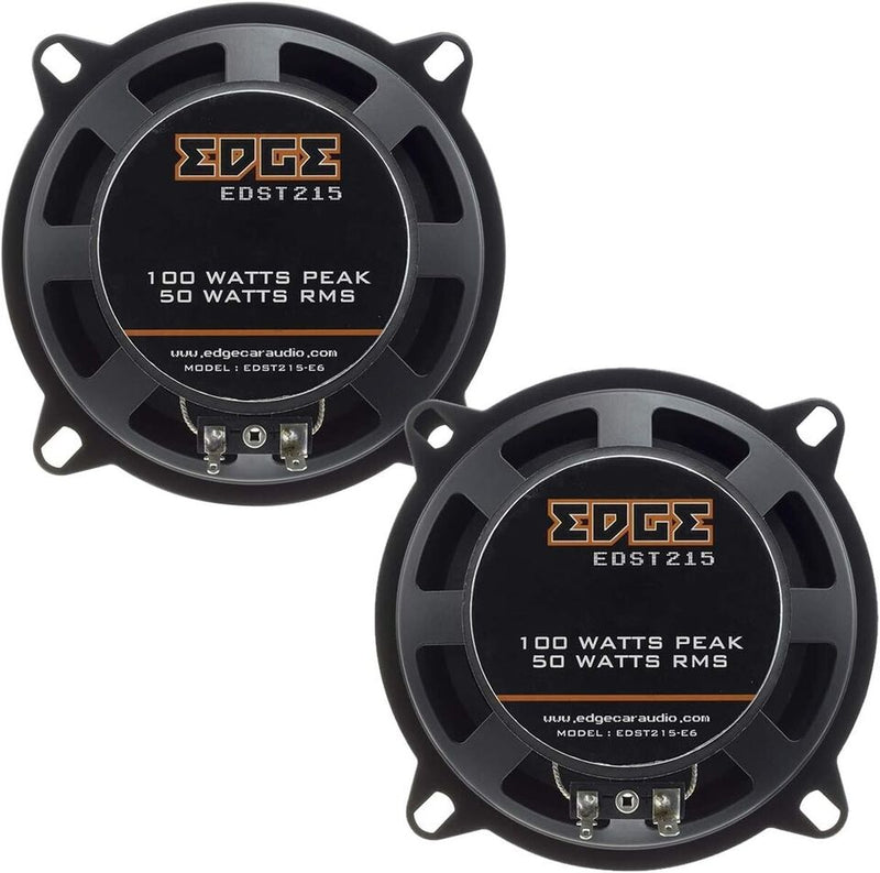 Edge Audio EDST215-E6 5 5.25" 130mm 200w Car Van Door Coaxial Orange Speakers Set +Caps