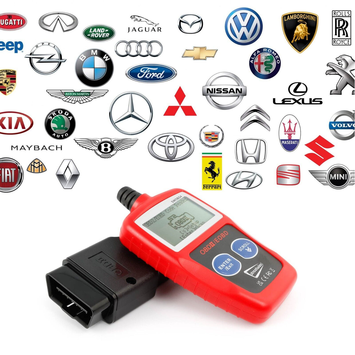 Car OBDII DTC MIL Engine Diagnostic Error Fault Code Reader Reset Tool