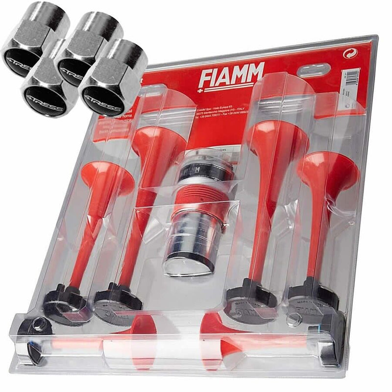 FIAMM Italy 12v Car Van The GodFather Film Tune Sound Musical Air Horn Kit +Caps