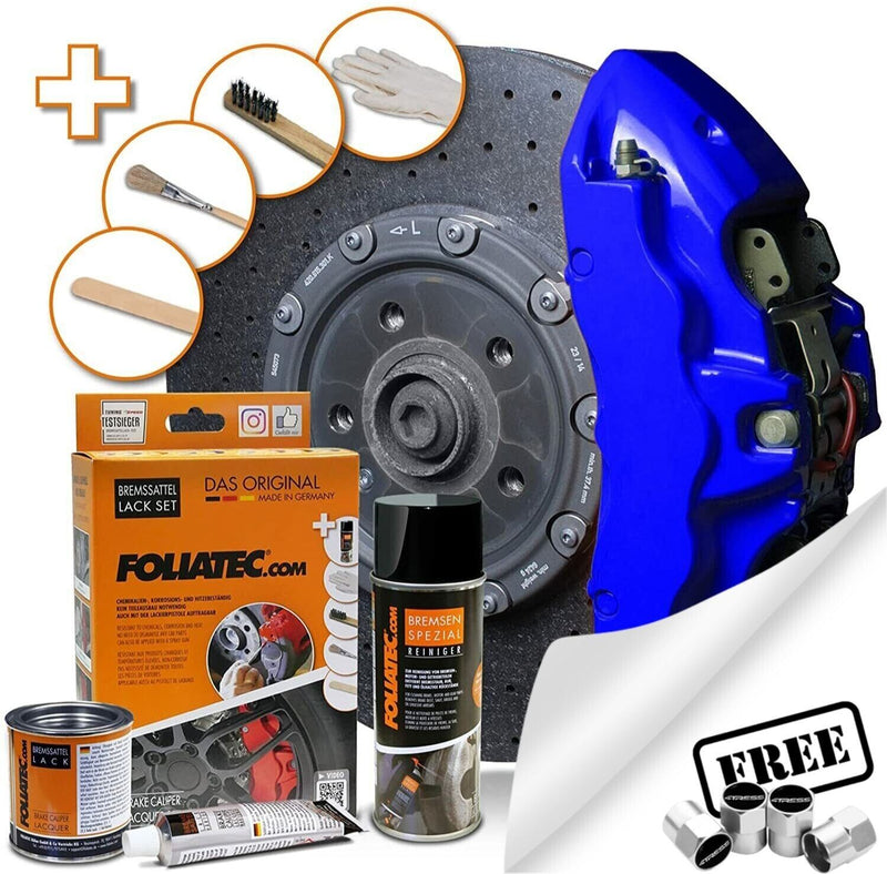 Foliatec RS Blue 2162 Car Bike Engine Brake Caliper High Temp Paint Lacquer Kit +Caps