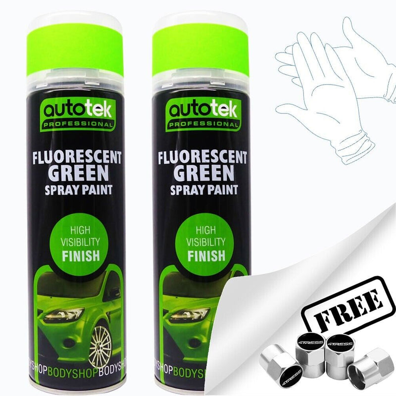 Autotek Fluorescent Green Spray Paint 2 cans