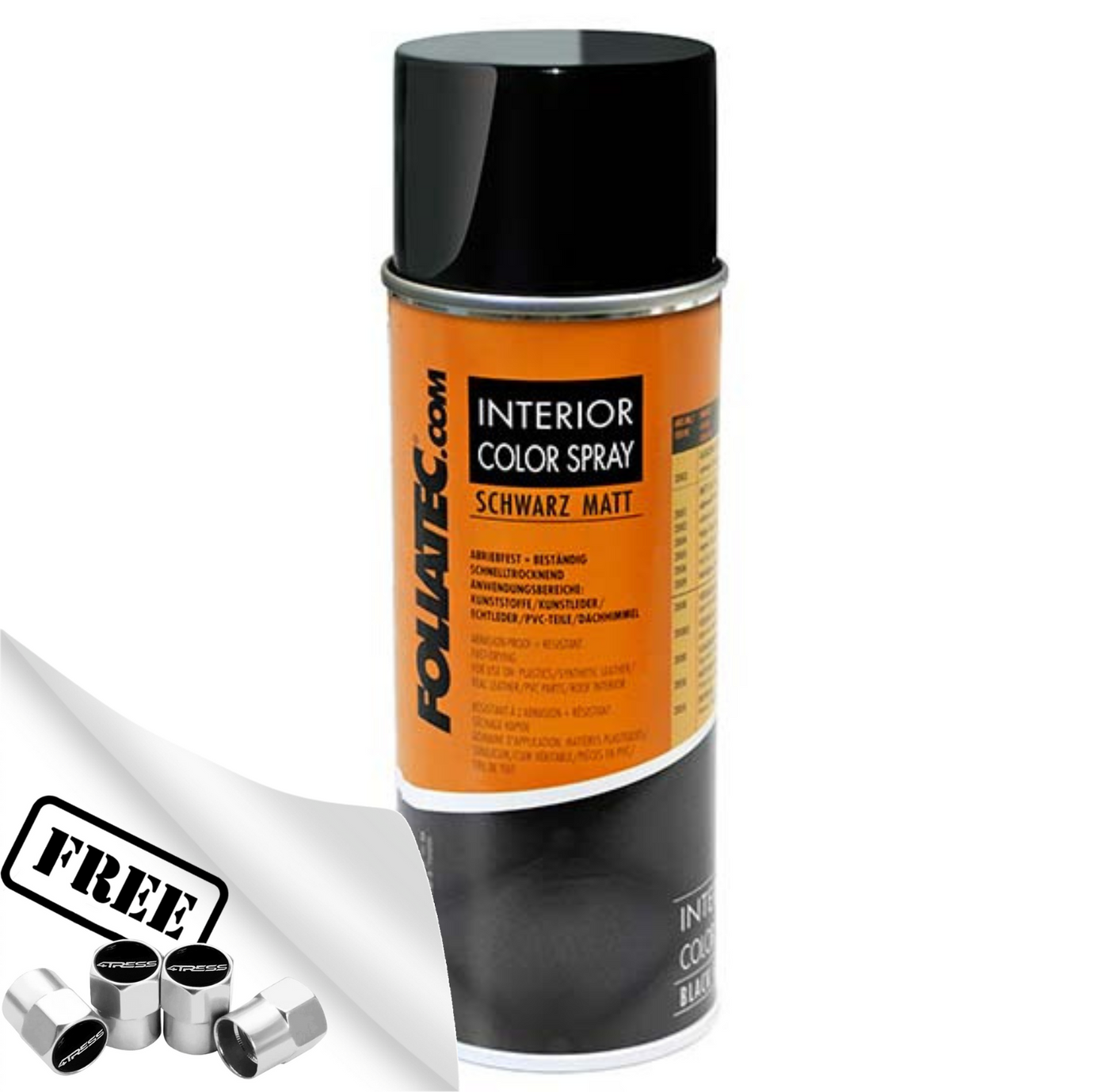 Foliatec Matt Black Car Interior Dashboard Door Plastic Spray Paint