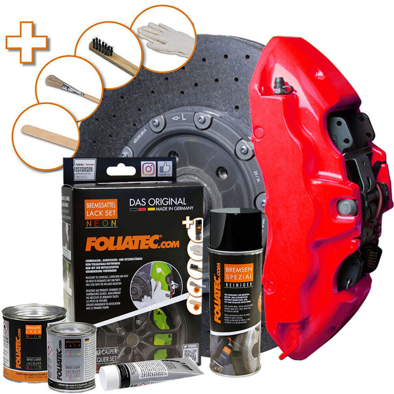 Foliatec Neon Bright Car Bike Engine & Brake Caliper High Temperature Paint Kit