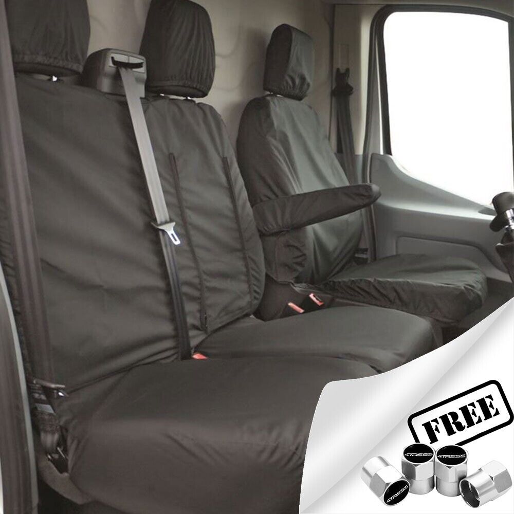 For Ford Transit Van 2014> Onwards Tailored Heavy Duty Waterproof Seat Covers Set +Caps