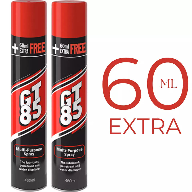 GT85 Spray Lube Lubricant Penetrator Water Displacer Corrosion 400ML + 60ML FREE