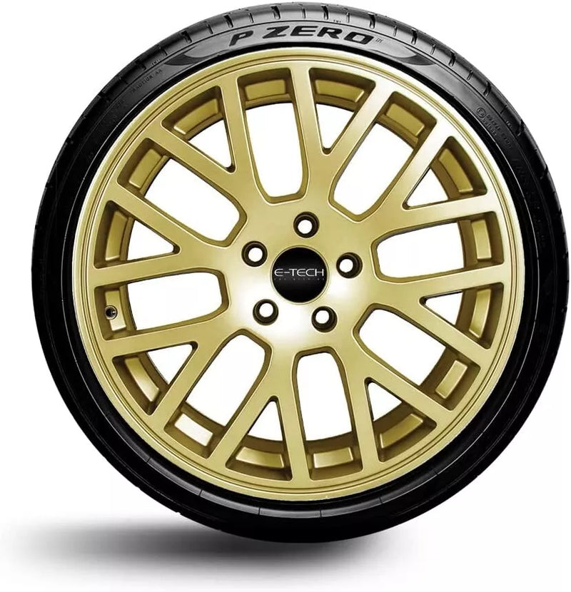 E-Tech GOLD Car Alloy Wheel Spray Paint+Clear Lacquer Refurbishment Deal