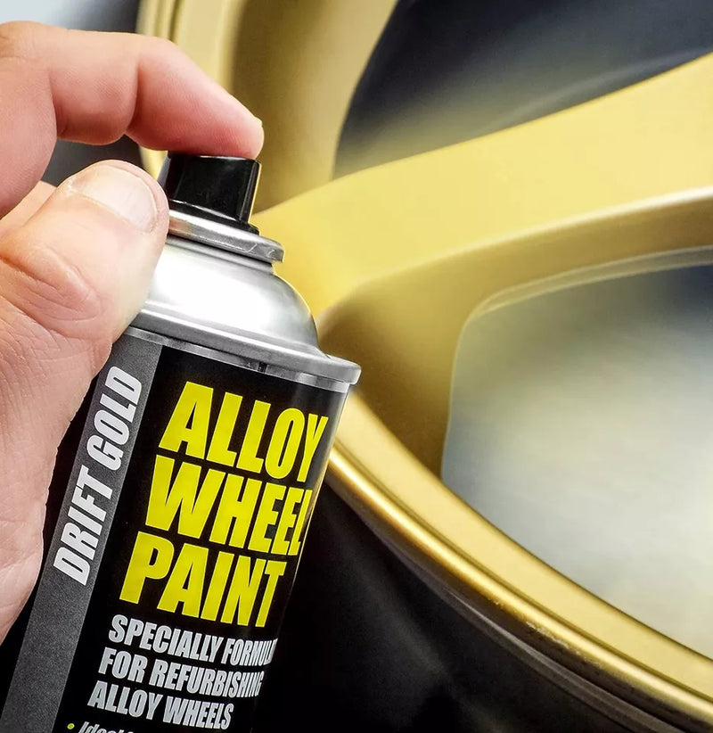E-Tech GOLD Car Alloy Wheel Spray Paint+Clear Lacquer Refurbishment Deal