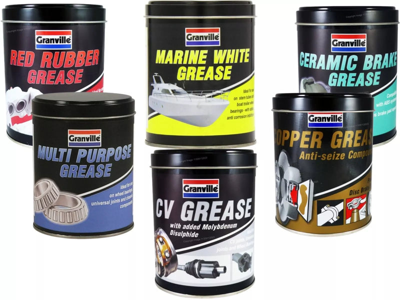Granville Grease. Multi Purpose, CV, Copper, Red Rubber, Marine, Ceramic 500g