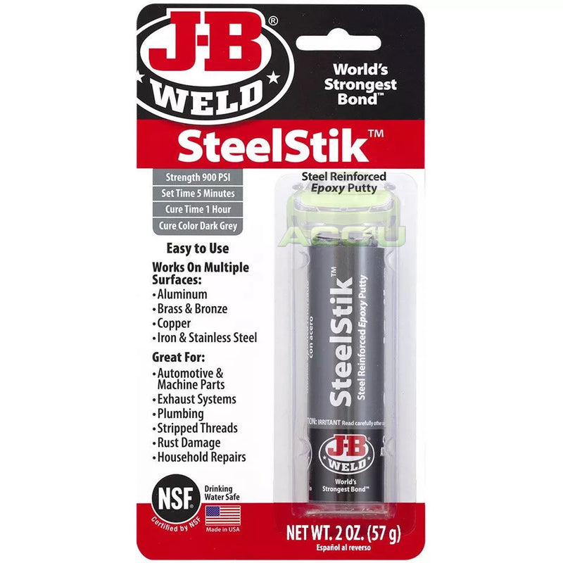 JB Weld SteelStik Iron Copper Brass Aluminium Repair Epoxy Putty Bond