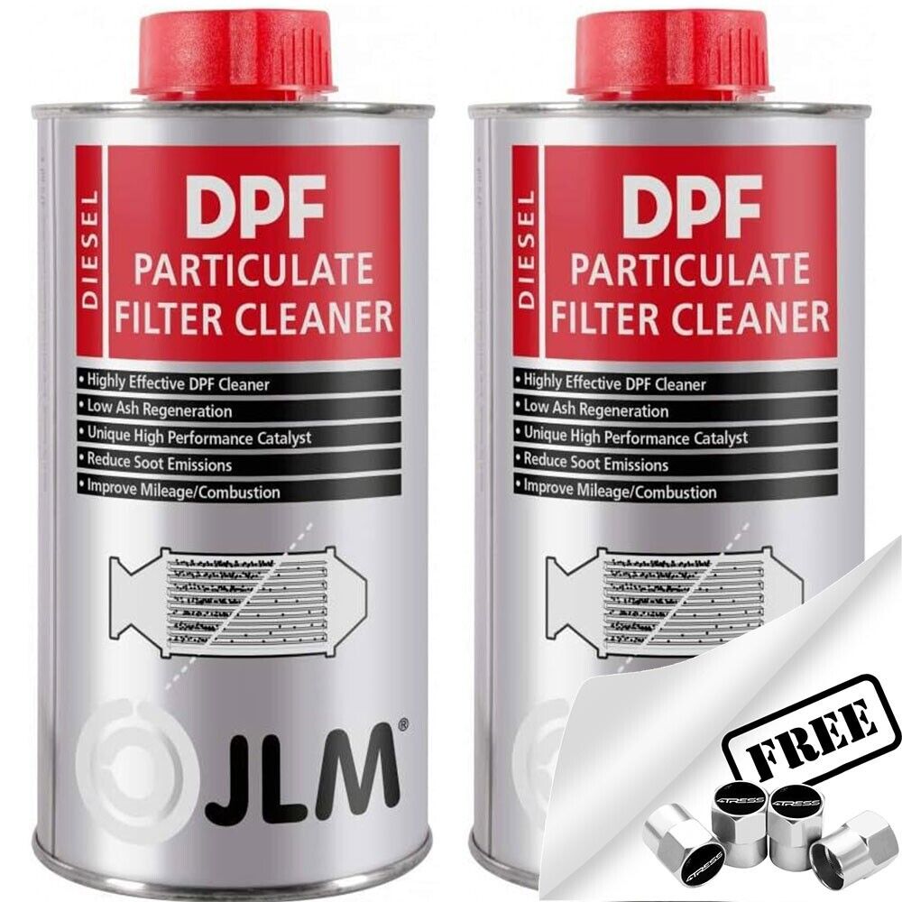 2x JLM Car Van DPF Diesel Engine Particulate Filter Cleaner Fluid 375ml +Caps