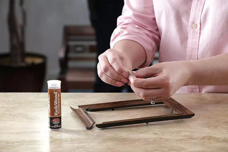 JB Weld KwikWood Wood Furniture Door Frame Hole Crack Repair Epoxy Putty Bond