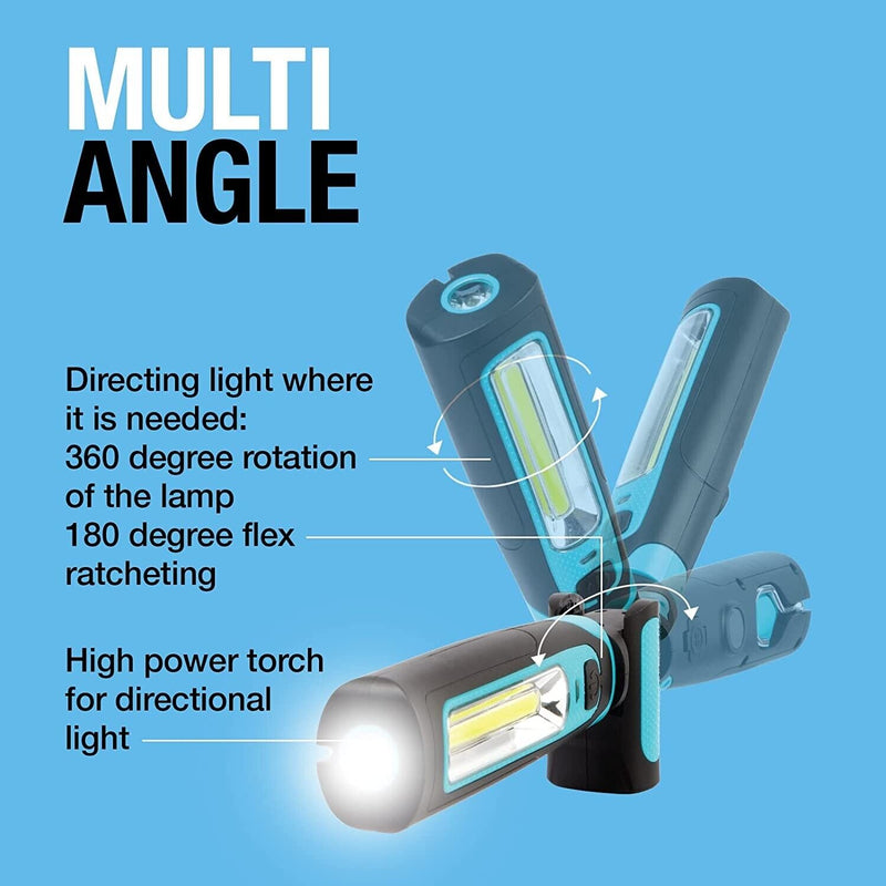 Ring RIL3600C MAGflex Twist Ultra Bright COB LED Inspection Lamp Torch Light +Caps