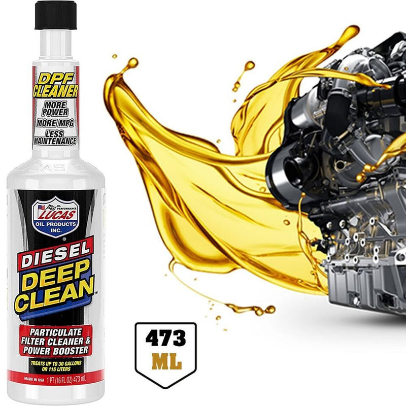 Lucas Oil Car Diesel Engine Deep Clean DPF Diesel Particulate Filter Cleaner 473ml +Caps