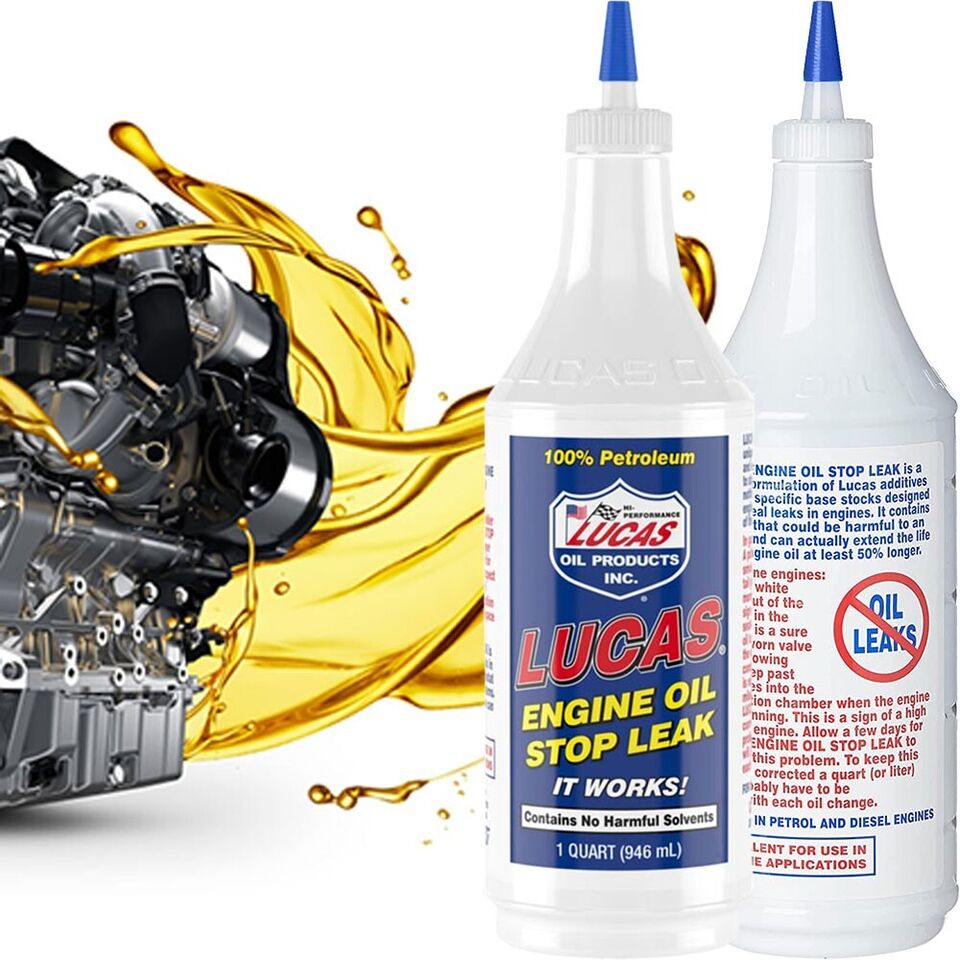 Lucas Oil Petrol Or Diesel Engine Oil Stop Leak Additive Treatment