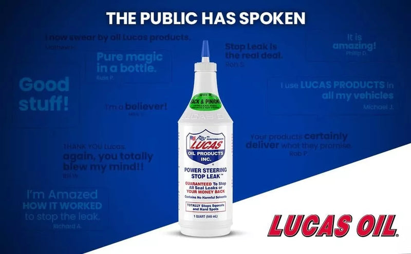Lucas Oil Car Power Steering Stop Leak Fluid Seal Treatment Additive 946ml