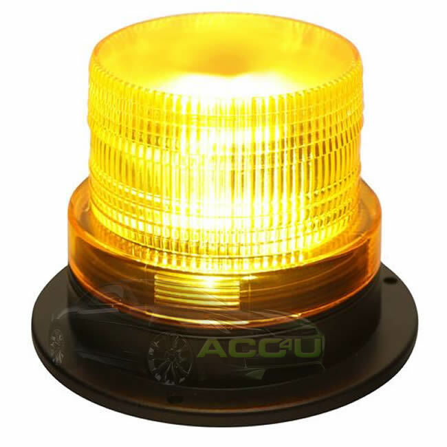 Magnetic LED Amber Flashing Light Warning Beacon 12V/24V for Car Van SWMBL3 +Caps