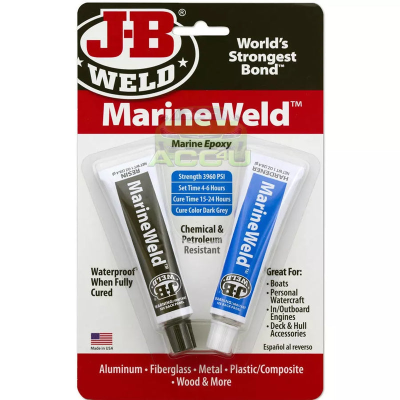 JB Weld Marine Weld Marine Boat Deck Hull Watercraft Waterproof Epoxy Glue