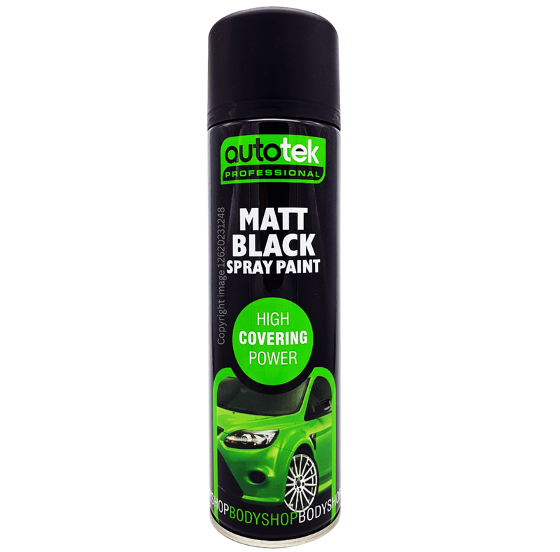 4 x Autotek MATT BLACK Spray Paint Bodyshop High Covering Power+G+C✅
