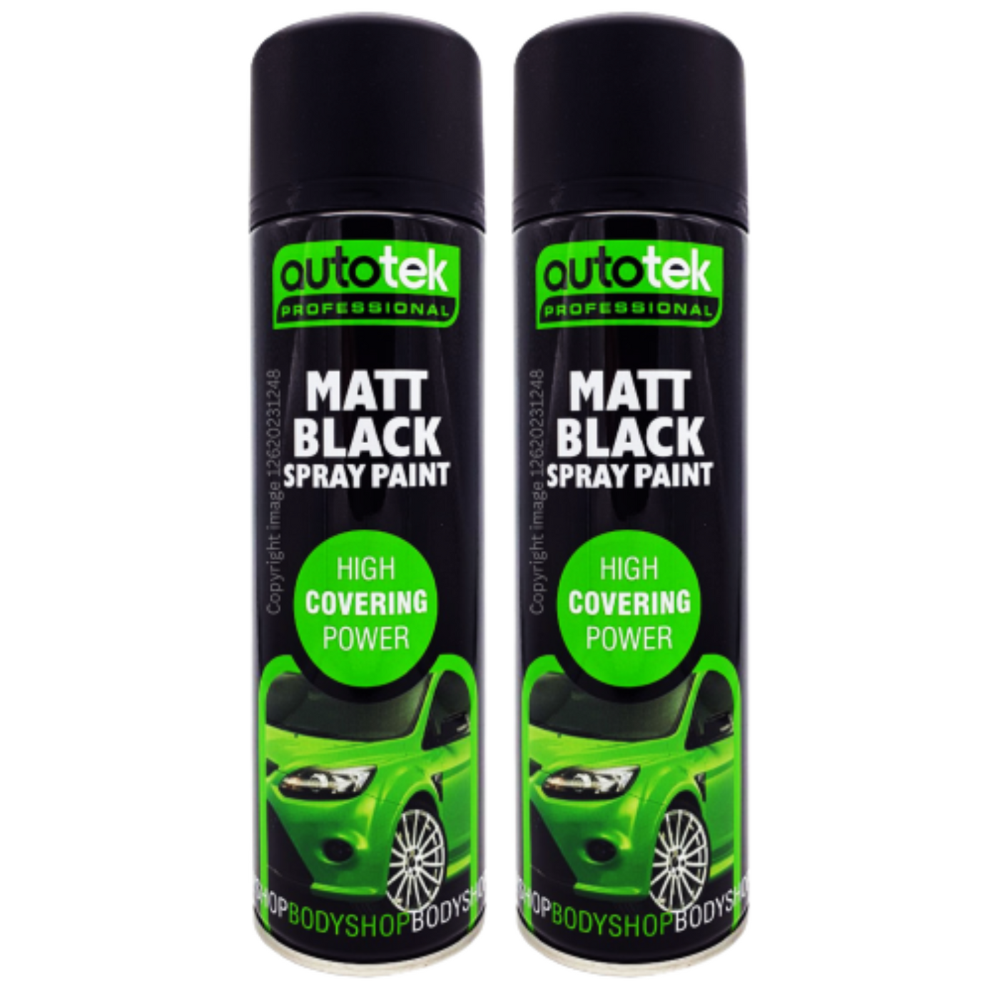 Autotek Professional High Covering Power Spray Paint, att Black, 500 Autotek Professional High Covering Power Spray Paint, att Black, 500