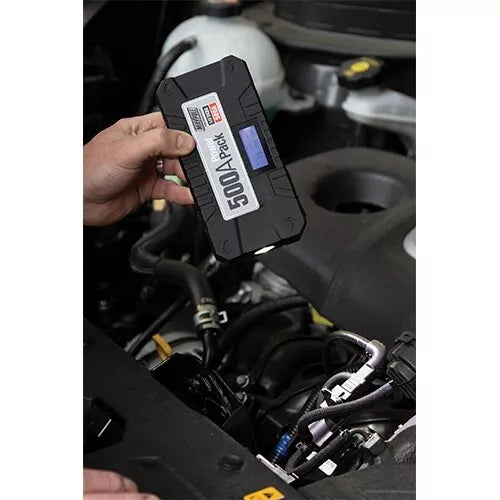 Maypole Portable Lithium Car Battery Jump Starter Power Pack 12V 500A +Caps