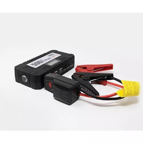 Maypole Portable Lithium Car Battery Jump Starter Power Pack 12V 500A +Caps